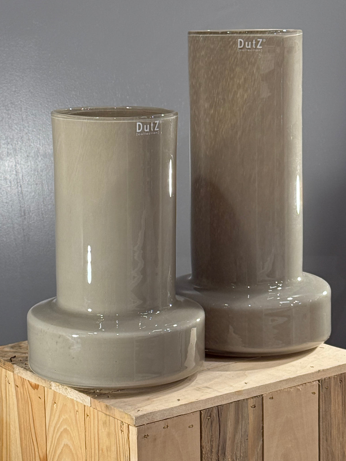 Vase Sharpo TAUPE, 35 cm Höhe