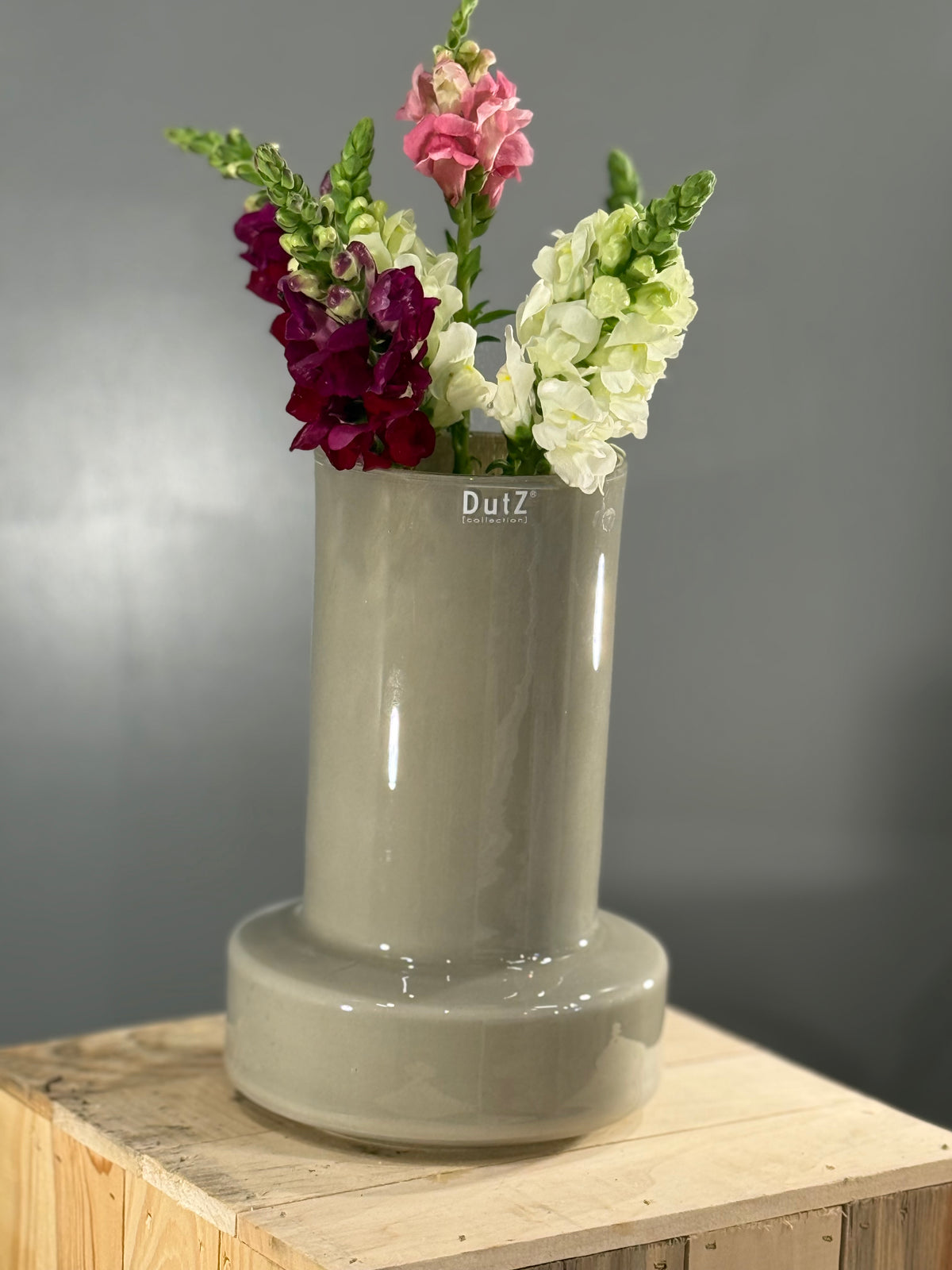 Vase Sharpo Taupe, 27 cm Höhe