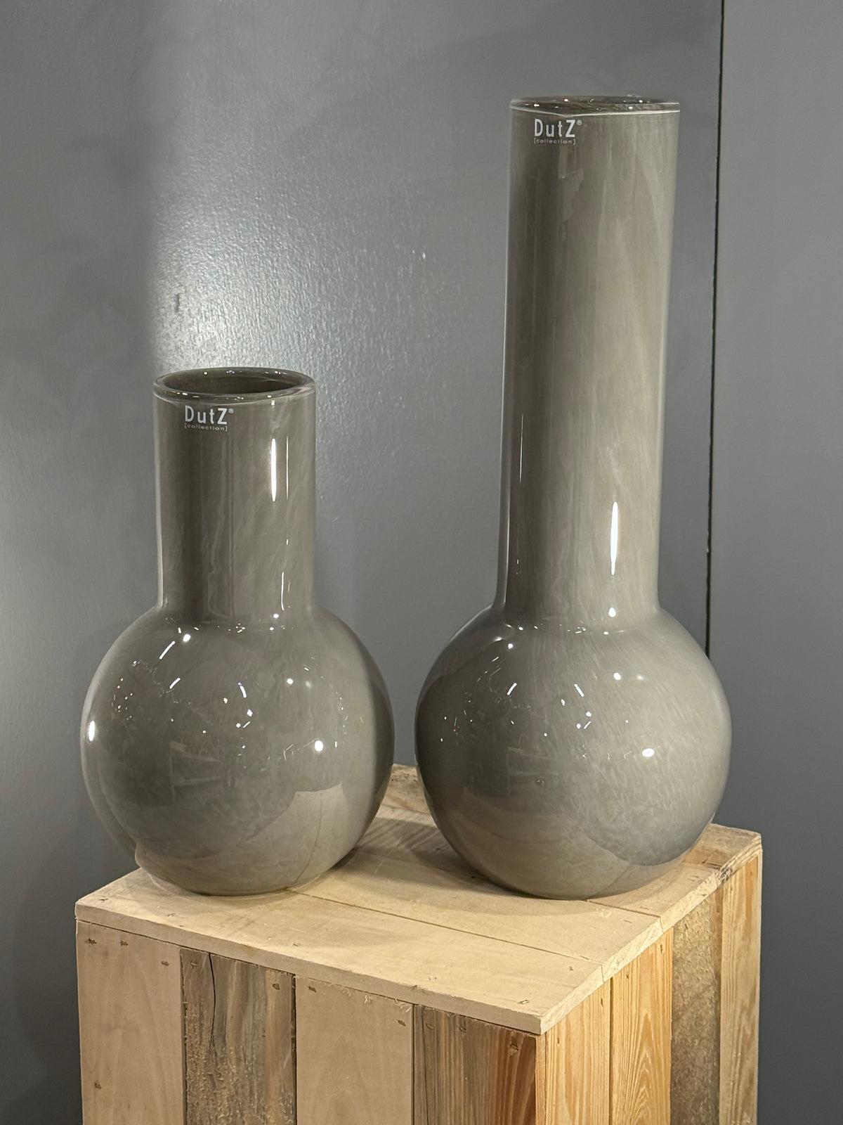 Vase MERYNA, Taupe 2.0, 45 cm Höhe